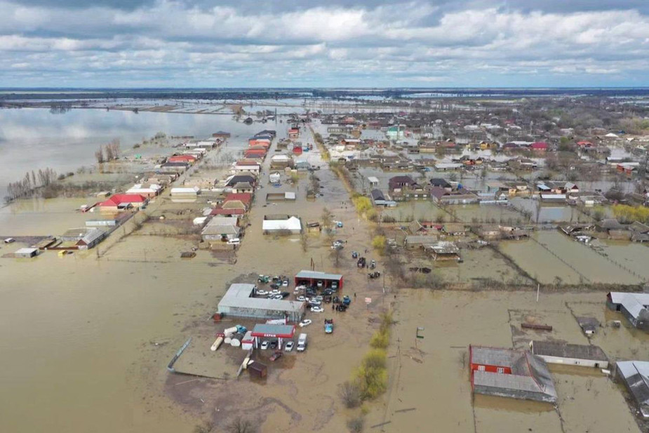 Затопленное село Адильотар в Хасавюртовском районе Дагестана, 29 марта 2026 года
